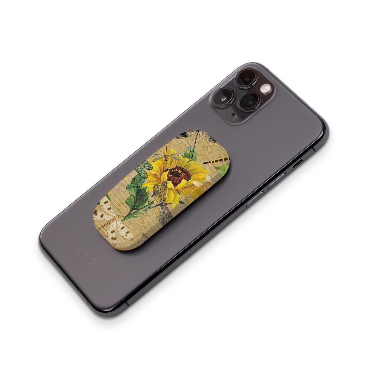 Dragonflies And Sunflowers Phone Stand