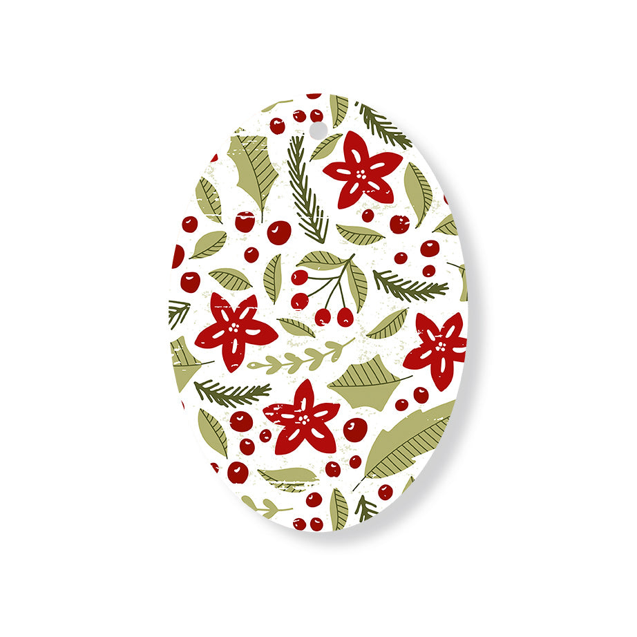 Christmas Decorations DREAMING- Wooden Xmas Oval Decoration and Fridge Magnet