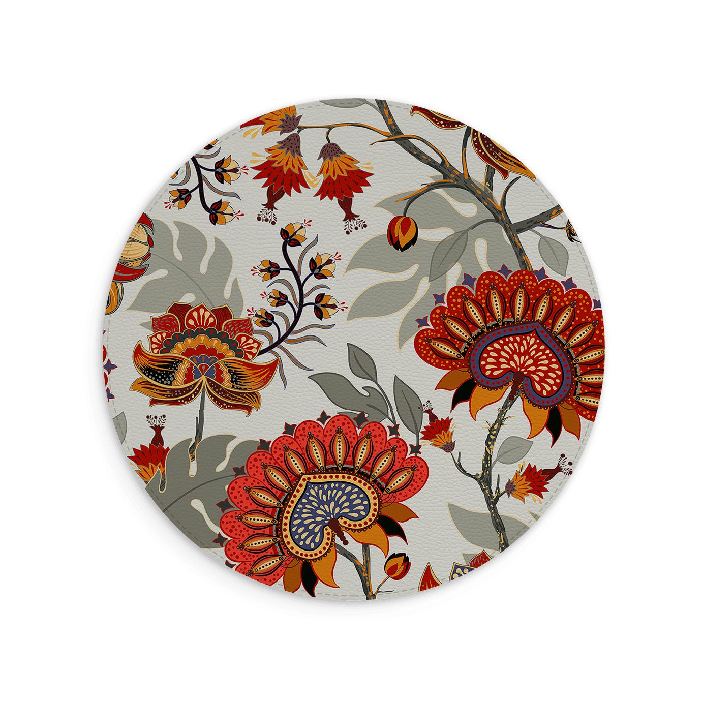 Eden Floral Vegan Leather Mouse Mat