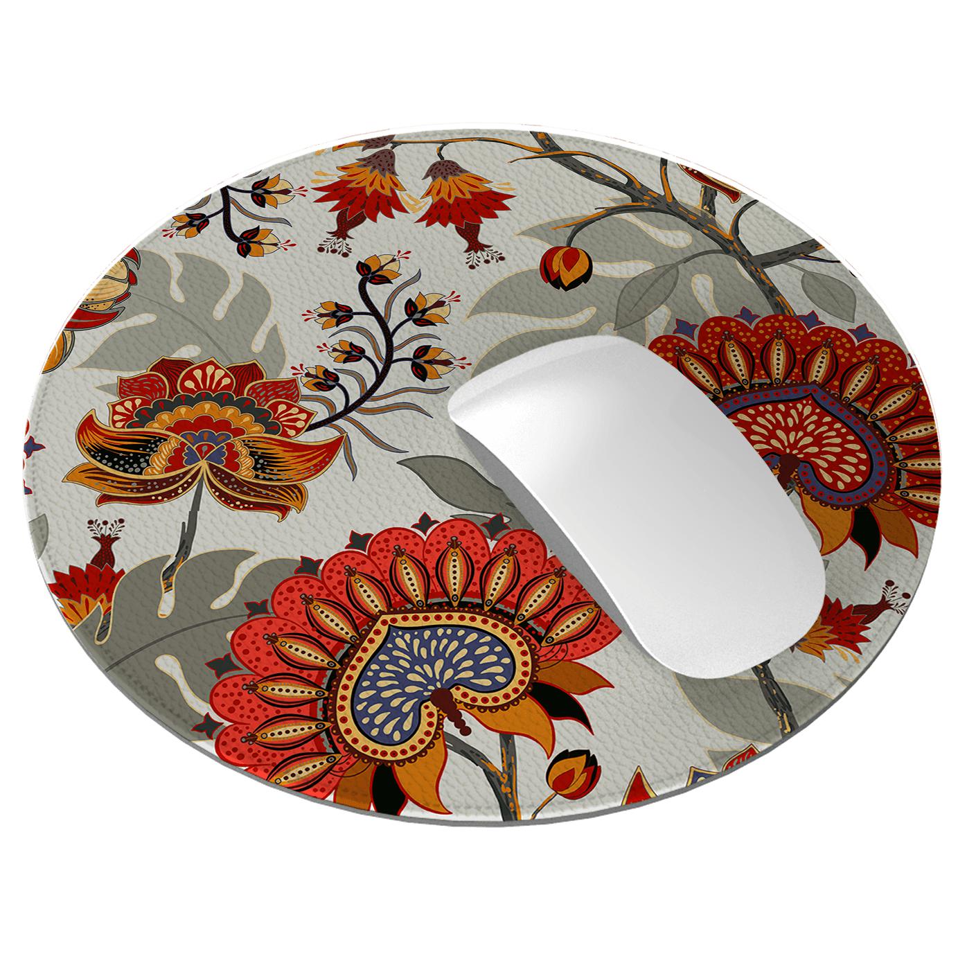 Eden Floral Vegan Leather Mouse Mat