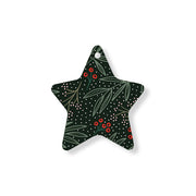 Christmas Decorations EVERGREEN- Wooden Xmas Star And Fridge Magnet
