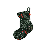 Christmas Decorations EVERGREEN- Wooden Xmas Stocking And Fridge Magnet