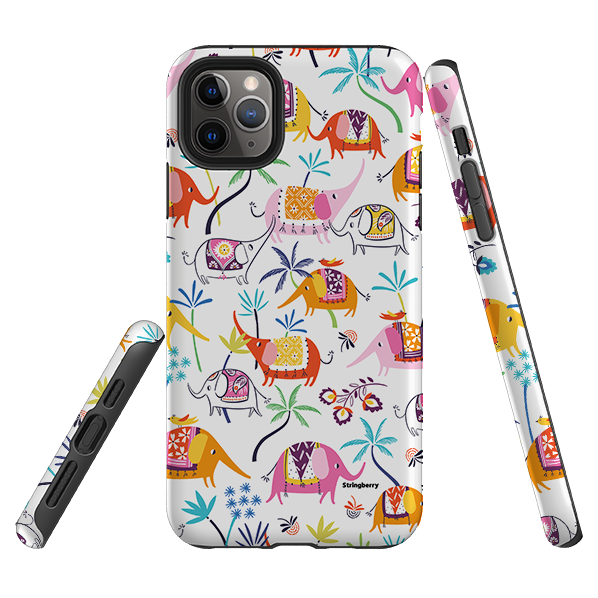 iPhone Tough Case - Elephants And Trees By Ali Brookes