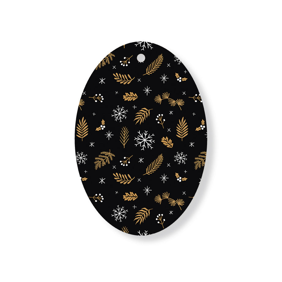 Christmas Decorations FA LA LALA LA- Wooden Xmas Oval Decoration and Fridge Magnet