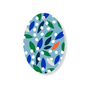 Christmas Decorations FLORAL DROPS- Wooden Xmas Oval Decoration and Fridge Magnet