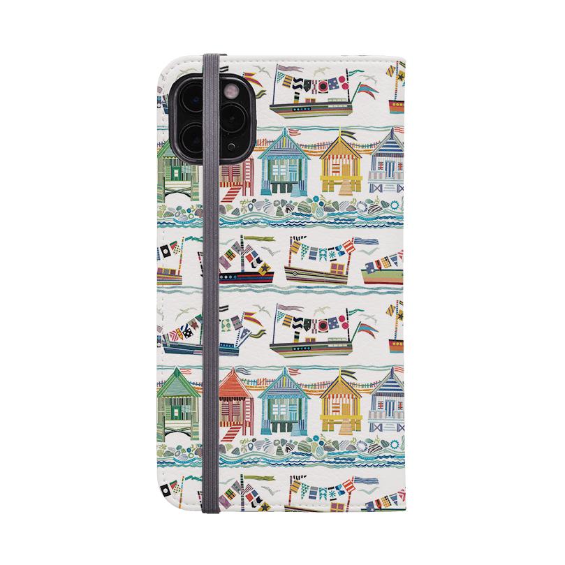 Wallet phone case-Flotilla By Jane Robbins-Vegan Leather Wallet Case Vegan leather. 3 slots for cards Fully printed exterior. Compatibility See drop down menu for options, please select the right case as we print to order.-Stringberry