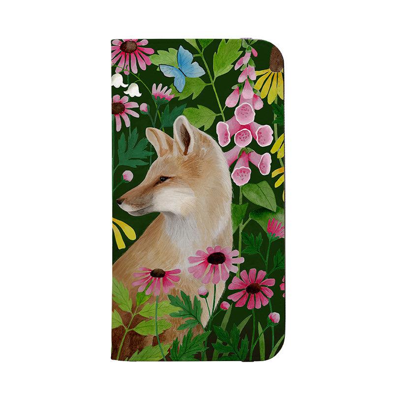 Wallet phone case-Fox And Foxgloves By Bex Parkin-Vegan Leather Wallet Case Vegan leather. 3 slots for cards Fully printed exterior. Compatibility See drop down menu for options, please select the right case as we print to order.-Stringberry