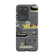 Samsung Tough Case - Fishing Boats Grey By Katherine Quinn