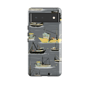 Google Tough Case -  Fishing Boats Grey By Katherine Quinn