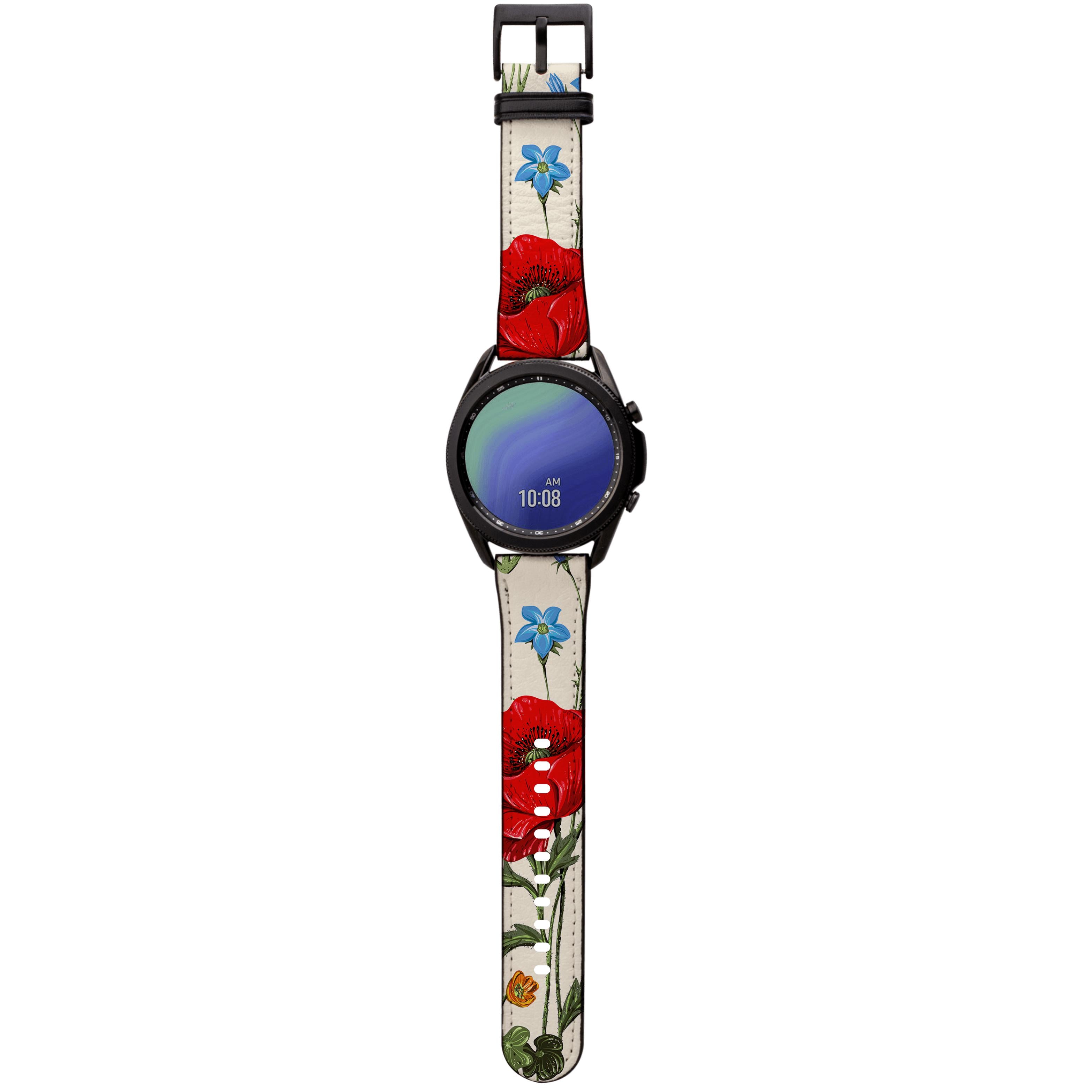 Apple Watch Straps-Garden Delight Android Watch Strap-Paper Leather Samsung Watch Straps Product Details Get trendy with our Paper leather Samsung Watch bands. Available for all models of Samsung watch. High quality Paper Leather Fully printed on all exterior sides. Samsung Watch Band 40mm/42mm Samsung Watch Band 45mm/46mm-Stringberry