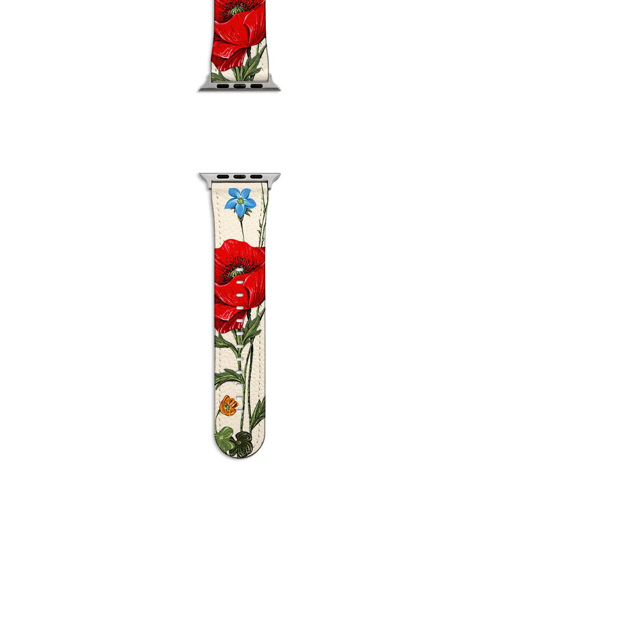 Apple Watch Straps-Garden Delight Apple Watch Strap-All Products Are Printed To Order No returns will be entertained if you select the wrong model. Please ensure you select the right model Get trendy with our vegan leather Apple Watch bands. Available for all models of Apple watch. Product Details Vegan Leather Apple Watch Straps High quality Vegan Leather Fully printed on all exterior sides. Apple Watch Band 38mm/40mm Apple Watch Band 42mm/44mm-Stringberry