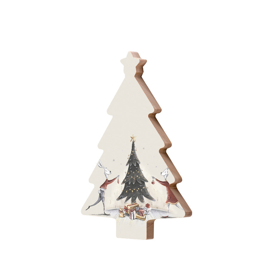 Christmas Decorations GIFT OF LOVE- Wooden Xmas Tree And Fridge Magnet