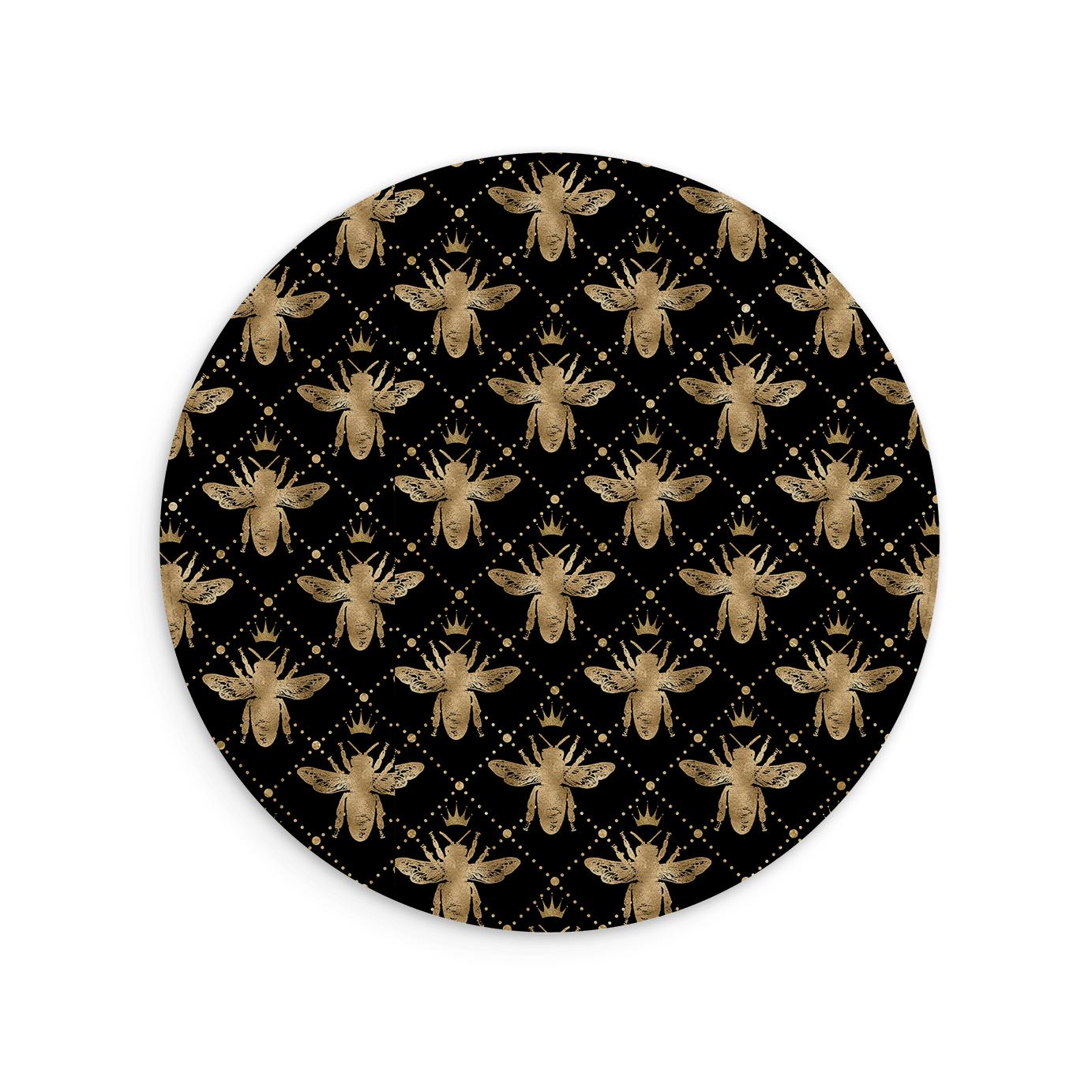 Golden Bees Vegan Leather Mouse Mat