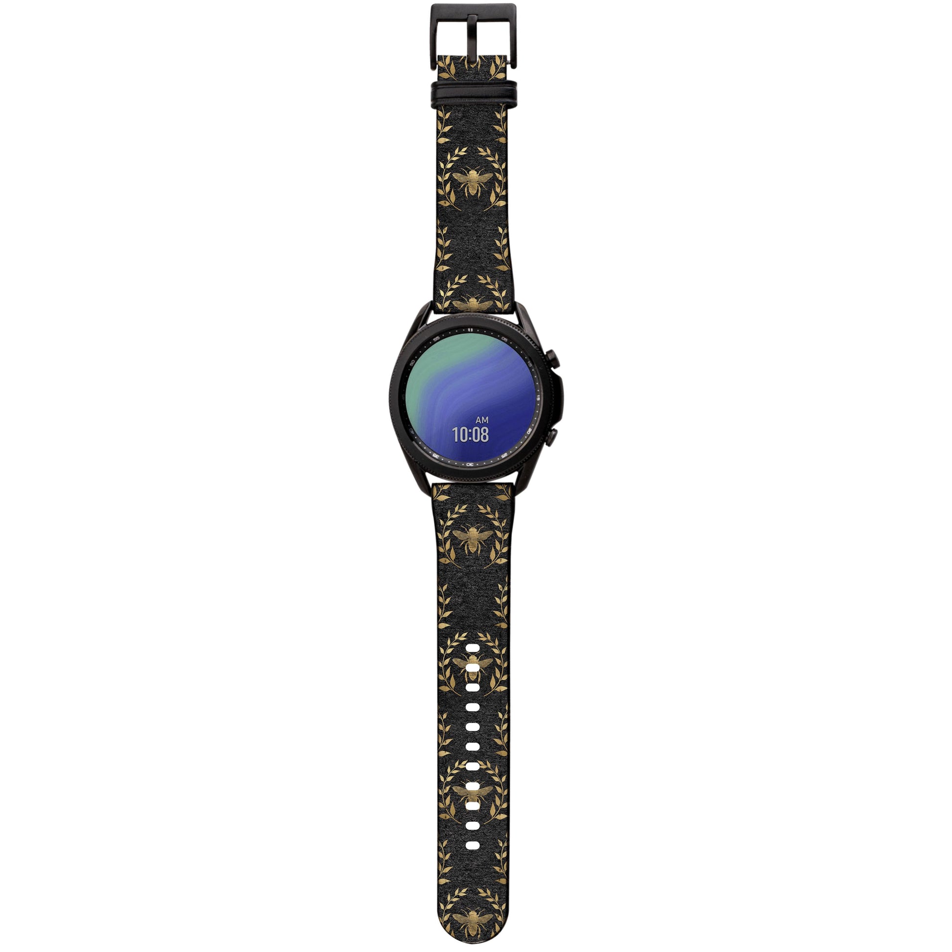 Apple Watch Straps-Golden Bees Grey Android Watch Strap-Paper Leather Samsung Watch Straps Product Details Get trendy with our Paper leather Samsung Watch bands. Available for all models of Samsung watch. High quality Paper Leather Fully printed on all exterior sides. Samsung Watch Band 40mm/42mm Samsung Watch Band 45mm/46mm-Stringberry