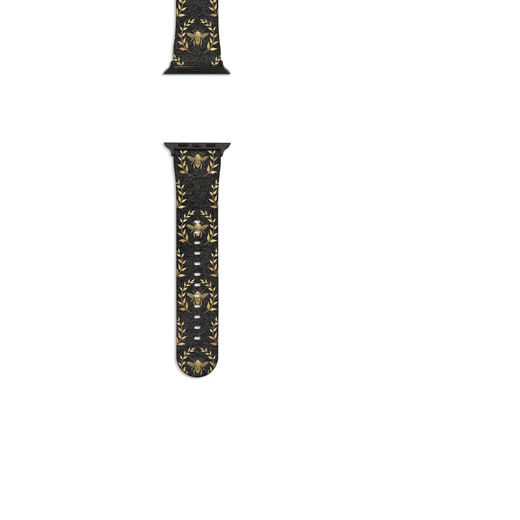 Apple Watch Straps-Golden Bees Grey Apple Watch Strap-All Products Are Printed To Order No returns will be entertained if you select the wrong model. Please ensure you select the right model Get trendy with our vegan leather Apple Watch bands. Available for all models of Apple watch. Product Details Vegan Leather Apple Watch Straps High quality Vegan Leather Fully printed on all exterior sides. Apple Watch Band 38mm/40mm Apple Watch Band 42mm/44mm-Stringberry
