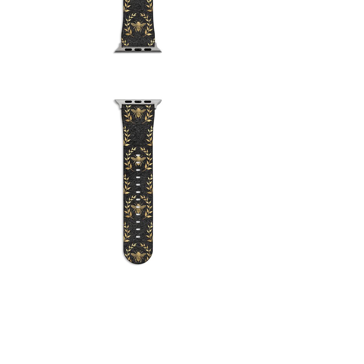 Apple Watch Straps-Golden Bees Grey Apple Watch Strap-All Products Are Printed To Order No returns will be entertained if you select the wrong model. Please ensure you select the right model Get trendy with our vegan leather Apple Watch bands. Available for all models of Apple watch. Product Details Vegan Leather Apple Watch Straps High quality Vegan Leather Fully printed on all exterior sides. Apple Watch Band 38mm/40mm Apple Watch Band 42mm/44mm-Stringberry