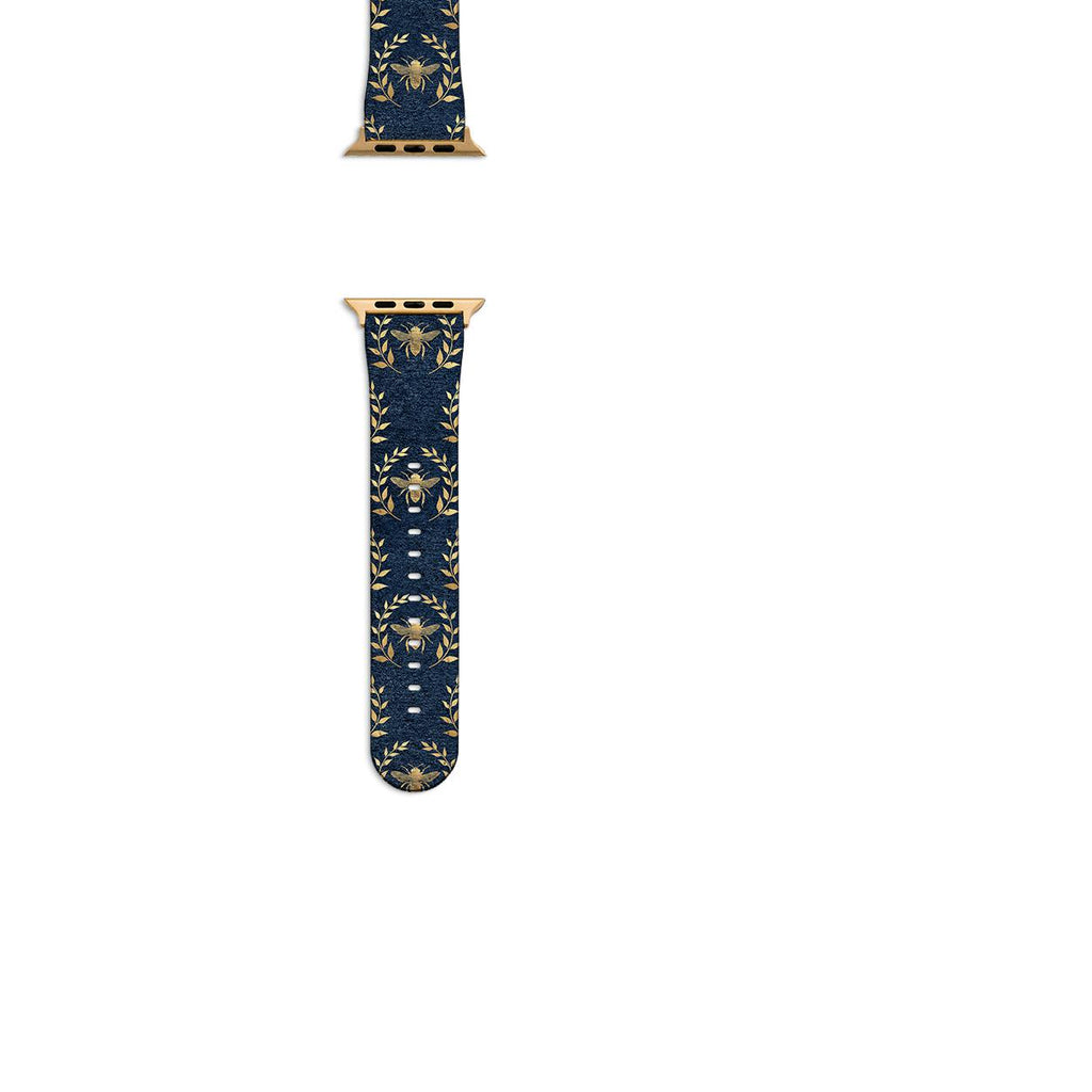 Apple Watch Straps-Golden Bees Navy Apple Watch Strap-All Products Are Printed To Order No returns will be entertained if you select the wrong model. Please ensure you select the right model Get trendy with our vegan leather Apple Watch bands. Available for all models of Apple watch. Product Details Vegan Leather Apple Watch Straps High quality Vegan Leather Fully printed on all exterior sides. Apple Watch Band 38mm/40mm Apple Watch Band 42mm/44mm-Stringberry