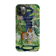 iPhone Tough Case - Green House Tiger By Bex Parkin