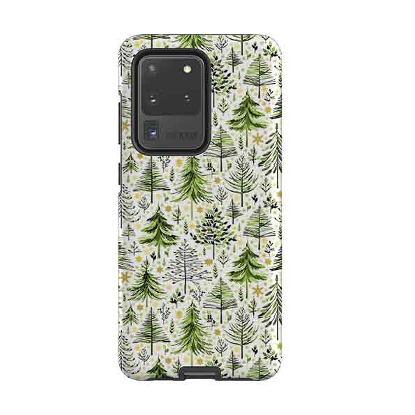 Samsung Tough Case - Green Xmas Trees By Elisabeth Haager