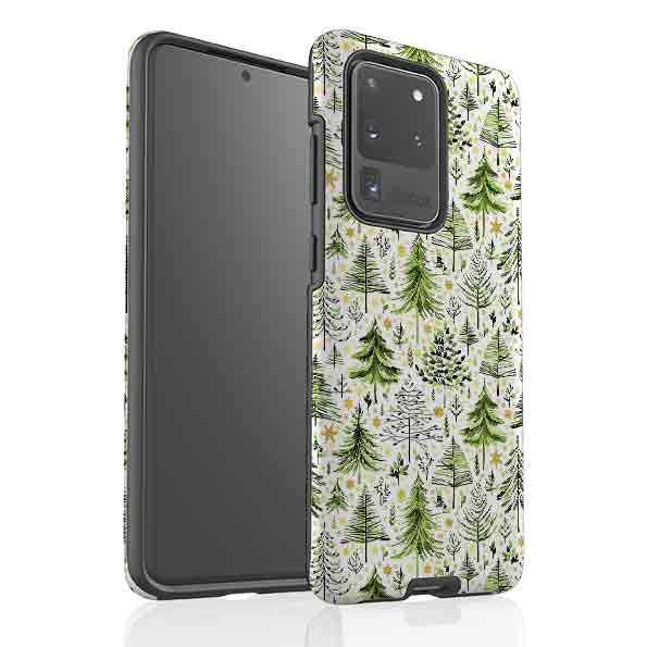 Samsung Tough Case - Green Xmas Trees By Elisabeth Haager