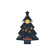 Christmas Decorations HAPPY COSMIC HOLIDAY- Wooden Xmas Tree And Fridge Magnet