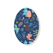 Christmas Decorations HAPPY DAYS- Wooden Xmas Oval Decoration and Fridge Magnet