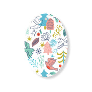 Christmas Decorations HAPPY DAYS II- Wooden Xmas Oval Decoration and Fridge Magnet