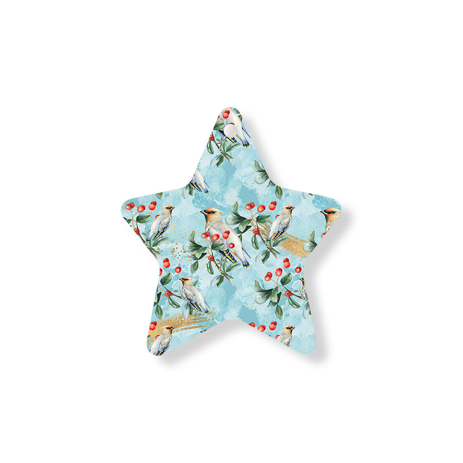Christmas Decorations HOLLY JOLLY- Wooden Xmas Star And Fridge Magnet