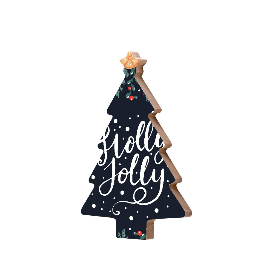Christmas Decorations HOLLY JOLLY II- Wooden Xmas Tree And Fridge Magnet