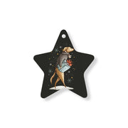 Christmas Decorations HOME FOR XMAS- Wooden Xmas Star And Fridge Magnet