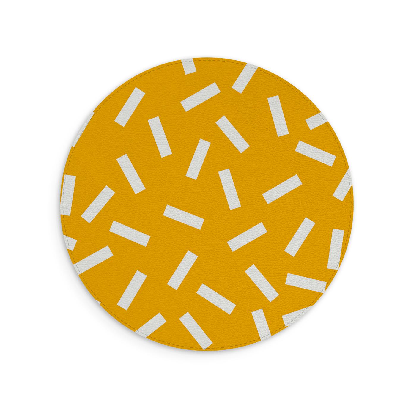 Honey Confetti Vegan Leather Mouse Mat