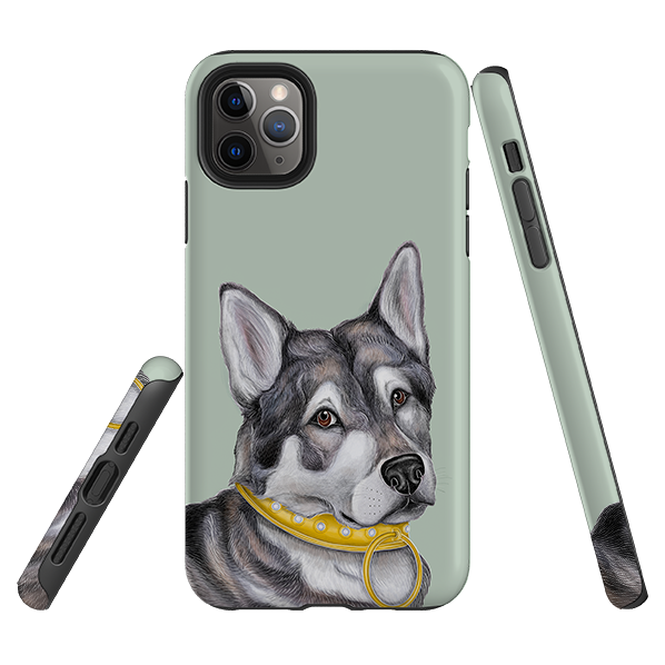 iPhone Tough Case - Huskey By Catherine Rowe