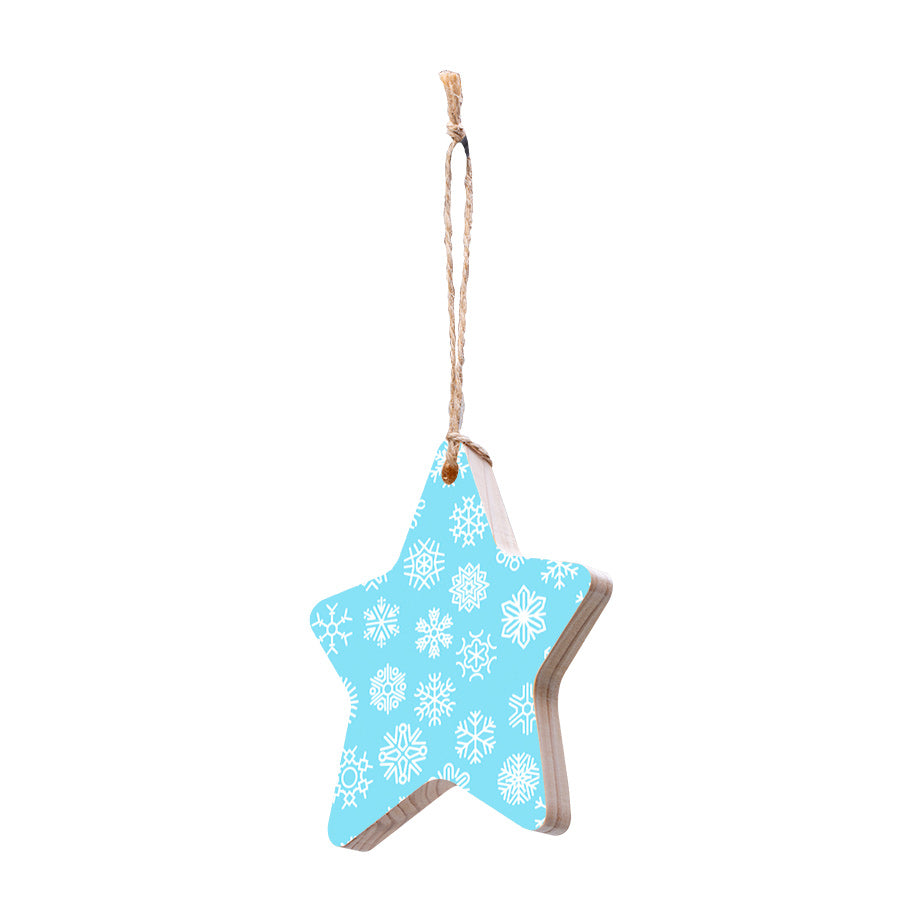 Christmas Decorations ICE XMAS- Wooden Xmas Star And Fridge Magnet