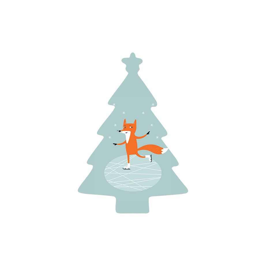 Christmas Decorations ICY FOXY- Wooden Xmas Tree And Fridge Magnet