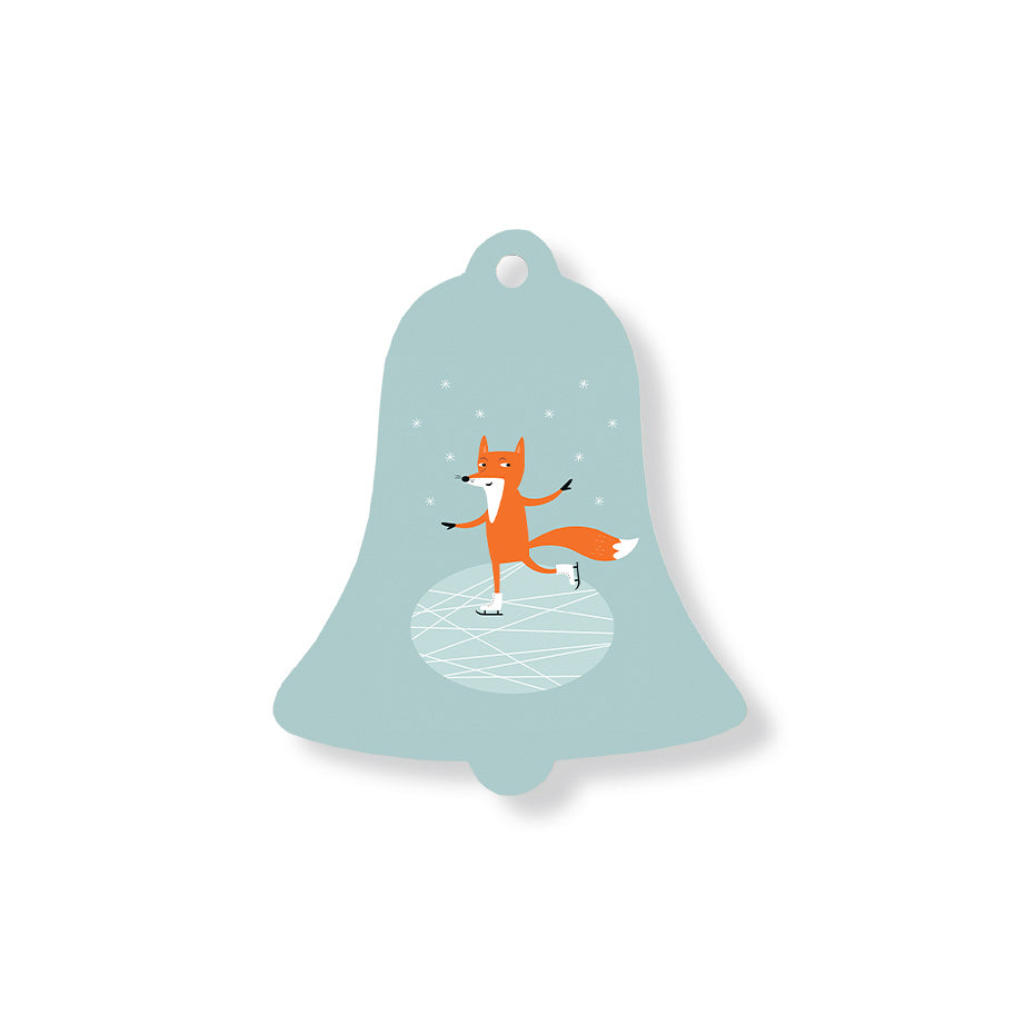 Christmas Decorations ICY FOXY- Wooden Xmas Bell And Fridge Magnet