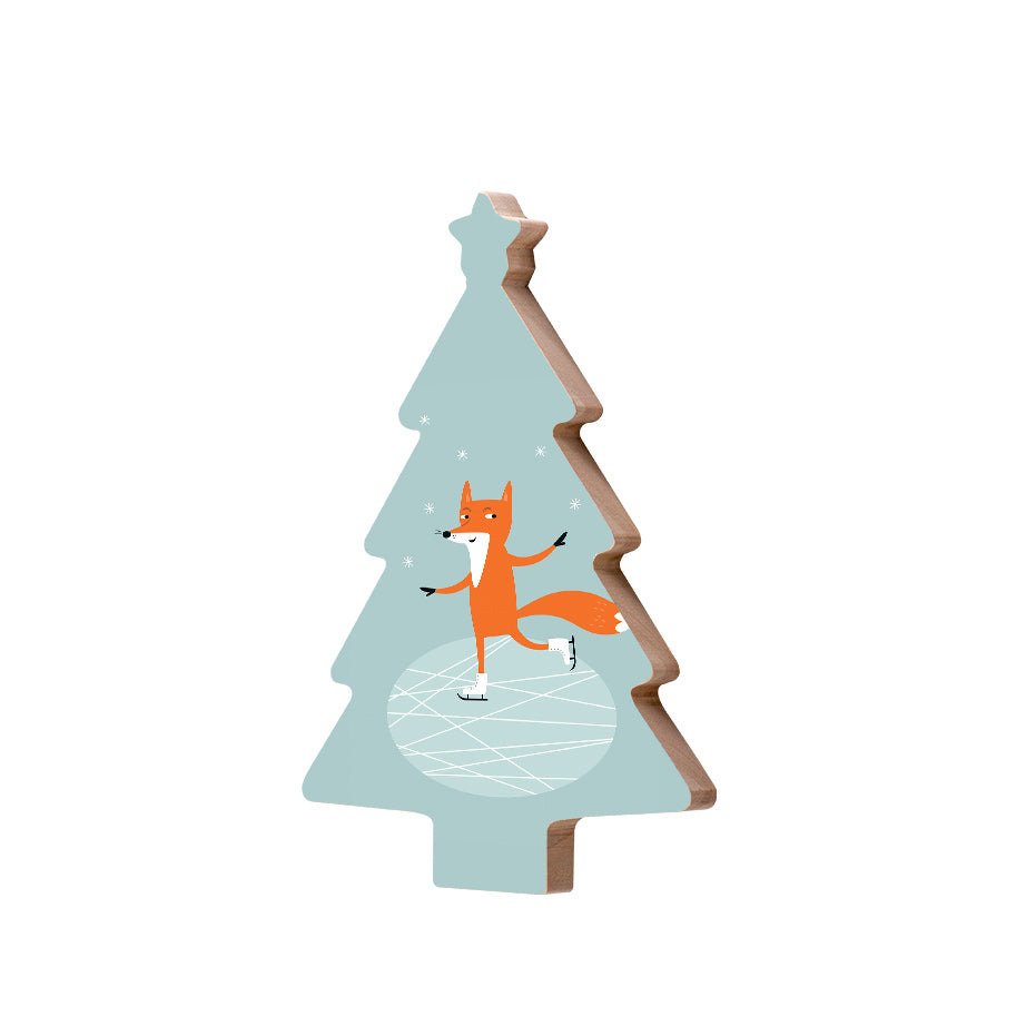 Christmas Decorations ICY FOXY- Wooden Xmas Tree And Fridge Magnet