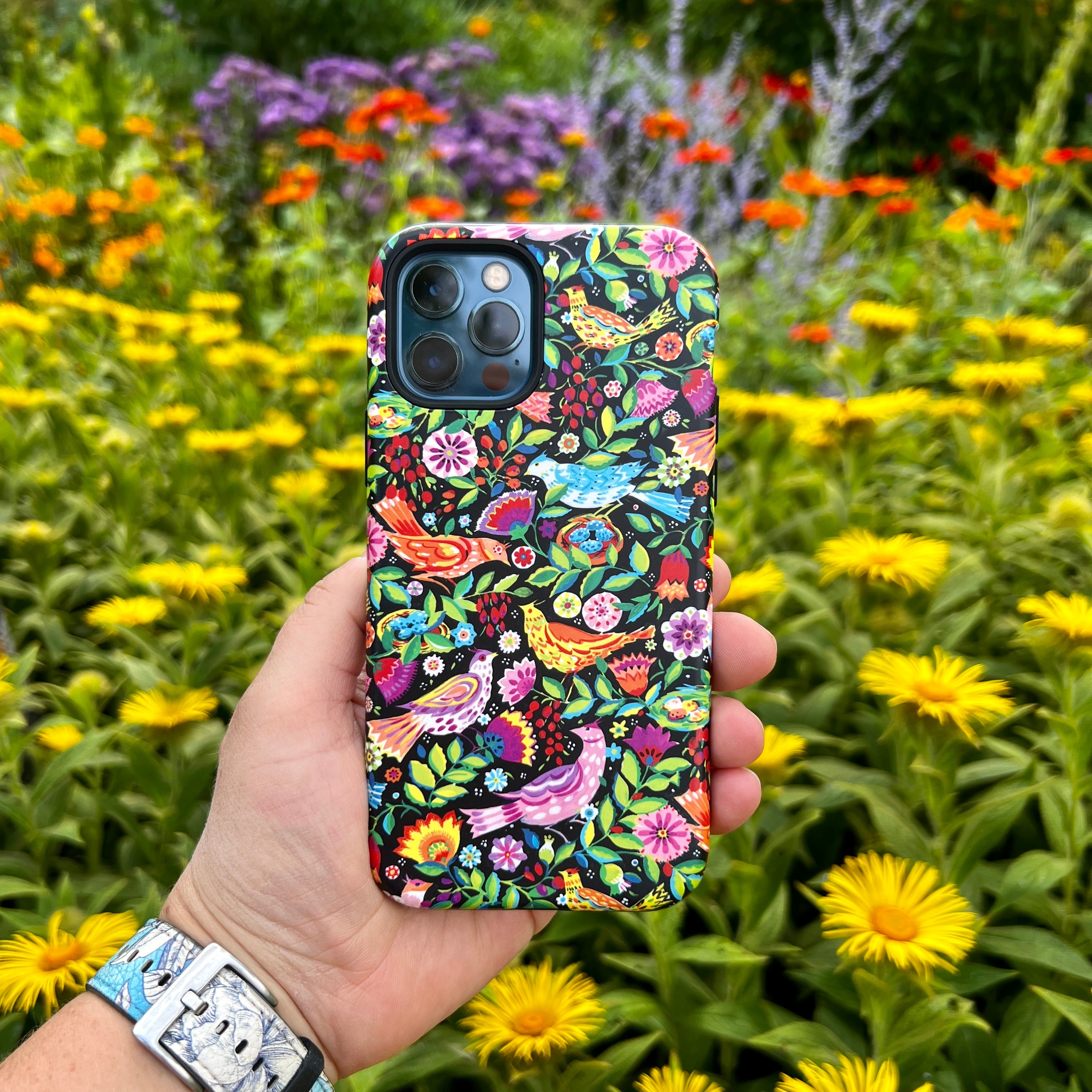 iPhone Tough Case - Folk Birds By Sarah Campbell