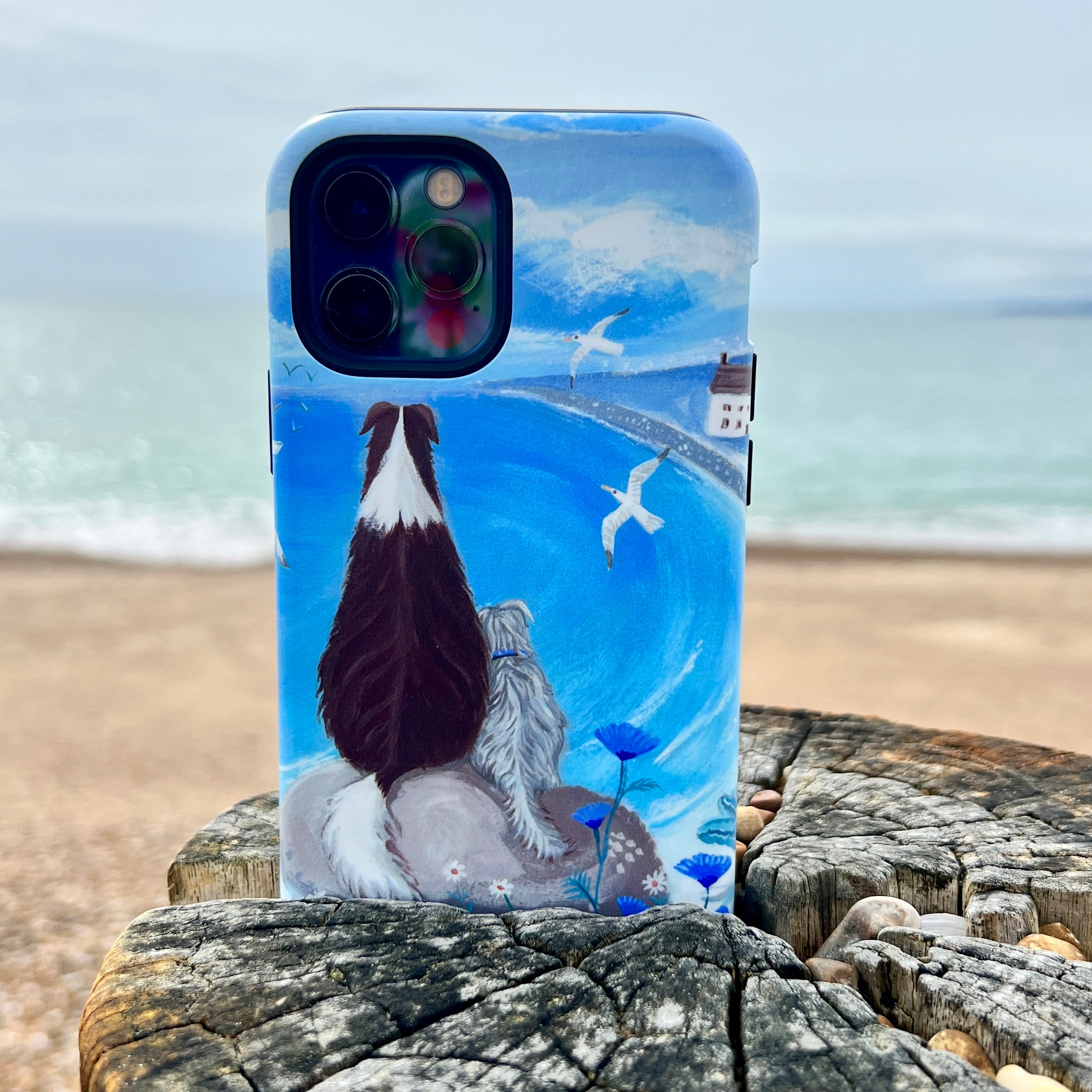 iPhone Tough Case - Beach Dog By Mary Stubberfield