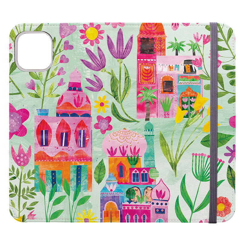 Wallet phone case-Indian Summer Garden By Tracey English-Vegan Leather Wallet Case Vegan leather. 3 slots for cards Fully printed exterior. Compatibility See drop down menu for options, please select the right case as we print to order.-Stringberry