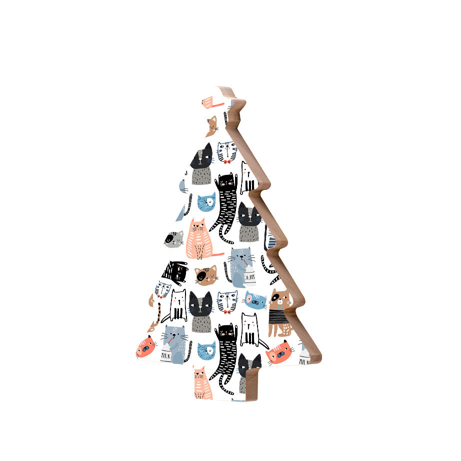 Christmas Decorations JIGGLES- Wooden Xmas Tree And Fridge Magnet