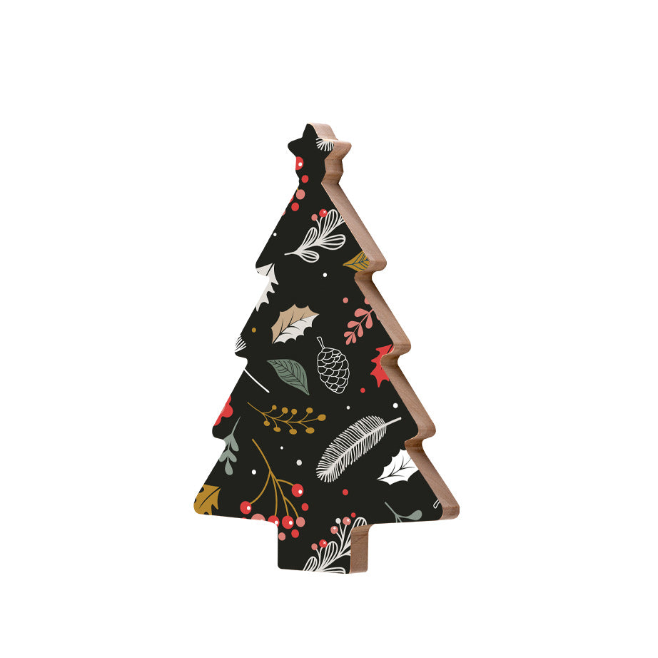 Christmas Decorations JOY AND WONDER- Wooden Xmas Tree And Fridge Magnet