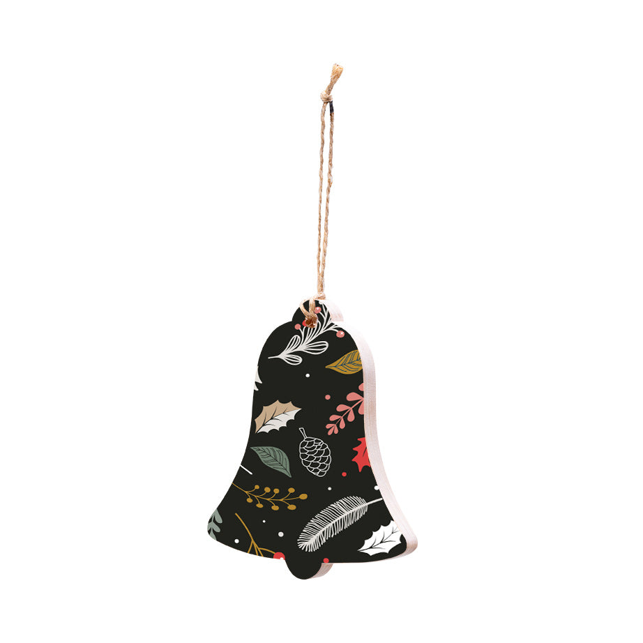 Christmas Decorations JOY AND WONDER- Wooden Xmas Bell And Fridge Magnet