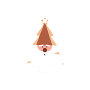 Christmas Decorations KISS SANTA- Wooden Xmas Tree And Fridge Magnet