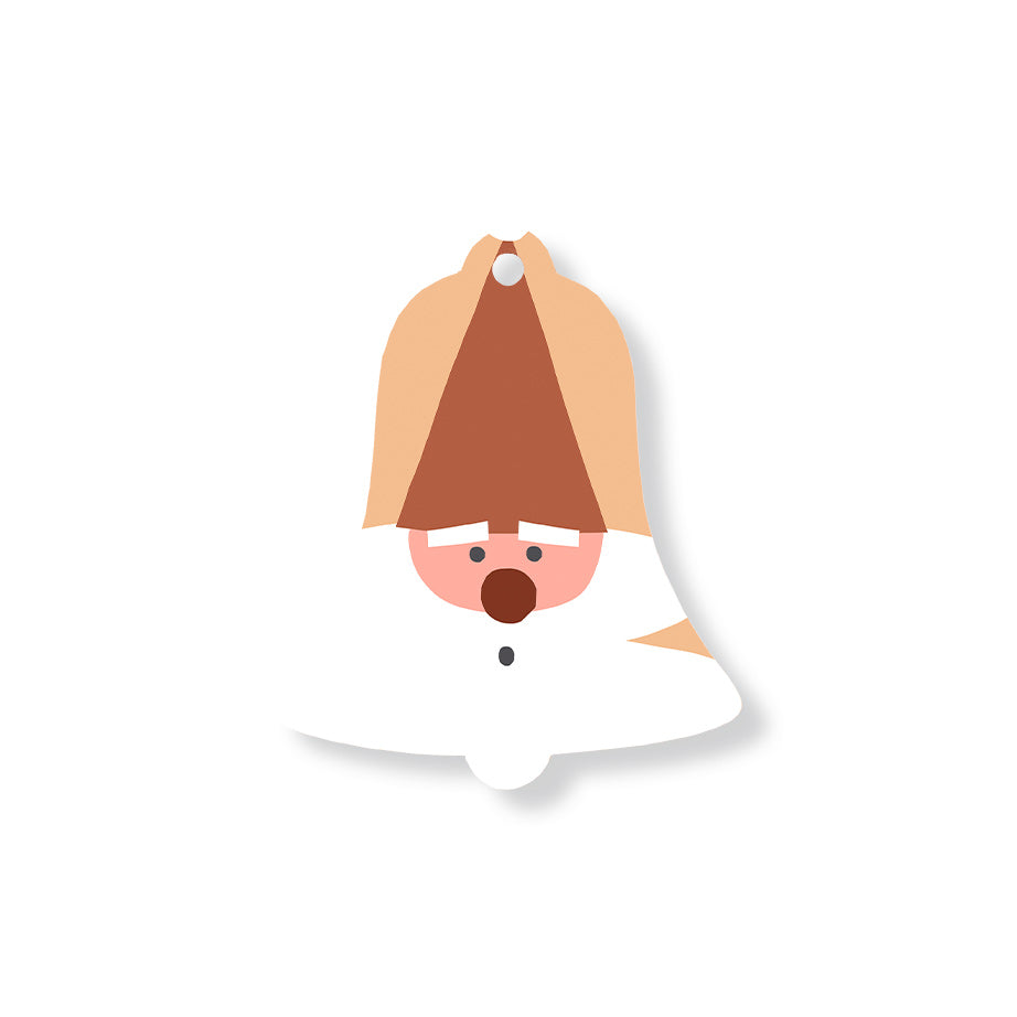 Christmas Decorations KISS SANTA- Wooden Xmas Bell And Fridge Magnet