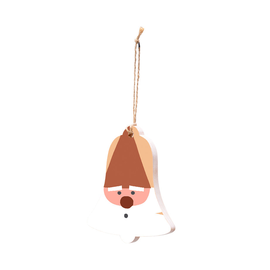 Christmas Decorations KISS SANTA- Wooden Xmas Bell And Fridge Magnet