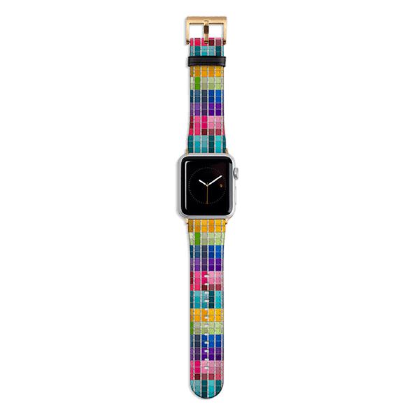 Apple Watch Straps-Apple Watch Strap Chromology By Kitty Joseph-All Products Are Printed To Order No returns will be entertained if you select the wrong model. Please ensure you select the right model Get trendy with our vegan leather Apple Watch bands. Available for all models of Apple watch. Product Details Vegan Leather Apple Watch Straps High quality Vegan Leather Fully printed on all exterior sides. Apple Watch Band 38mm/40mm Apple Watch Band 42mm/44mm-Stringberry