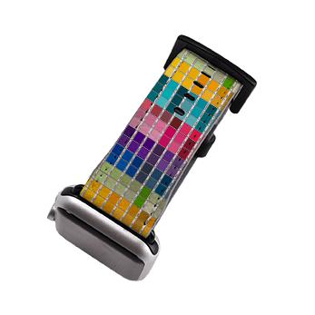 Apple Watch Straps-Apple Watch Strap Chromology By Kitty Joseph-All Products Are Printed To Order No returns will be entertained if you select the wrong model. Please ensure you select the right model Get trendy with our vegan leather Apple Watch bands. Available for all models of Apple watch. Product Details Vegan Leather Apple Watch Straps High quality Vegan Leather Fully printed on all exterior sides. Apple Watch Band 38mm/40mm Apple Watch Band 42mm/44mm-Stringberry
