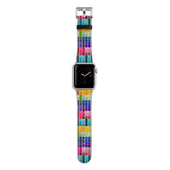 Apple Watch Straps-Apple Watch Strap Chromology By Kitty Joseph-All Products Are Printed To Order No returns will be entertained if you select the wrong model. Please ensure you select the right model Get trendy with our vegan leather Apple Watch bands. Available for all models of Apple watch. Product Details Vegan Leather Apple Watch Straps High quality Vegan Leather Fully printed on all exterior sides. Apple Watch Band 38mm/40mm Apple Watch Band 42mm/44mm-Stringberry