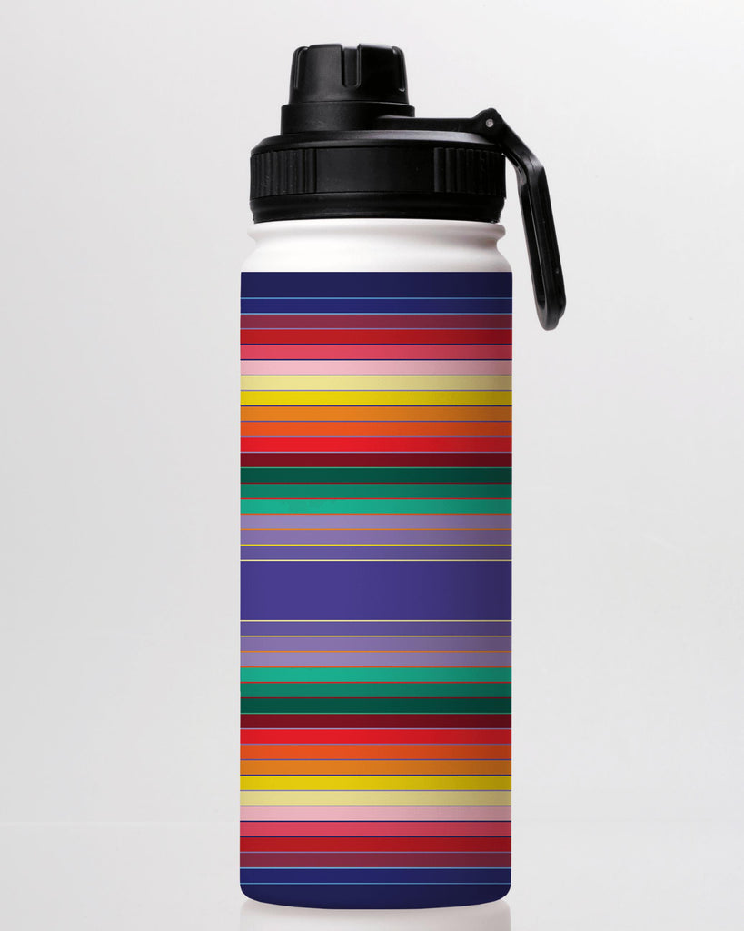 Water Bottles-Myriad Insulated Stainless Steel Water Bottle By Kitty Joseph-18 oz Stainless Steel Water Bottle-Steel Water Bottle Stainless steel bottle holds 18 Oz (350ml) and comes with a leak proof cap Lightweight, durable and easy to carry Reusable, so it's safe for the planet 360 degree full-wrap vibrant print BPA free and Intertek tested & certified-Stringberry