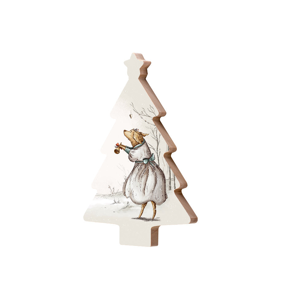 Christmas Decorations LADY XMAS- Wooden Xmas Tree And Fridge Magnet